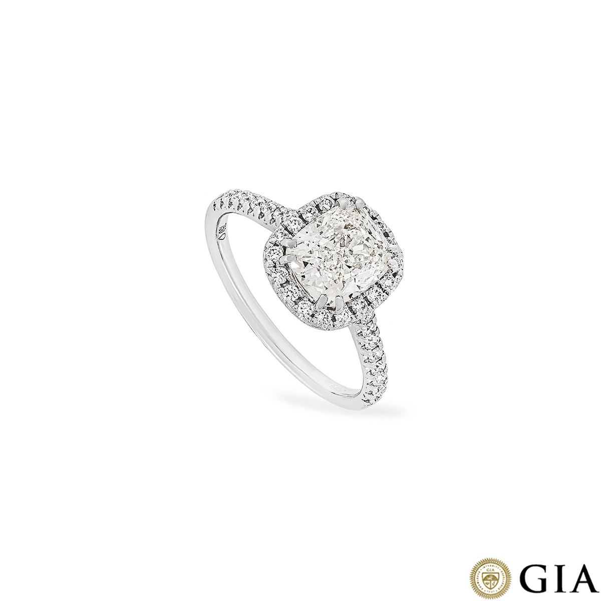 White Gold Cushion Cut Diamond Ring 1.81ct J/SI2 White Gold Cushion Cut Diamond Ring 1.81ct J/SI2